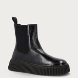 Beatles sporty-casual donna in pelle lucida nera
