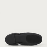 Women's soft black vintage leather loafers