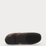 Women's soft brown vintage leather loafers