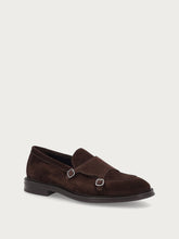 Men's brown suede double-buckle loafers - Pepper | FRAU
