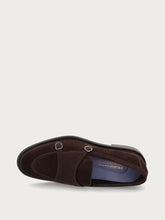 Men's brown suede double-buckle loafers - Pepper | FRAU