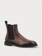 Men's heritage airbrushed light brown calfskin Beatle boots - Walnut | FRAU