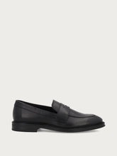 Men's elegant black calfskin loafers - Black | FRAU
