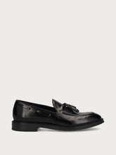 Mocassino con Nappine Elegante Uomo in Pelle di vitello lucida nera - Nero | FRAU