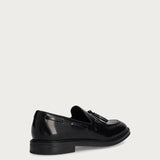 Mocassino con Nappine Elegante Uomo in Pelle di vitello lucida nera