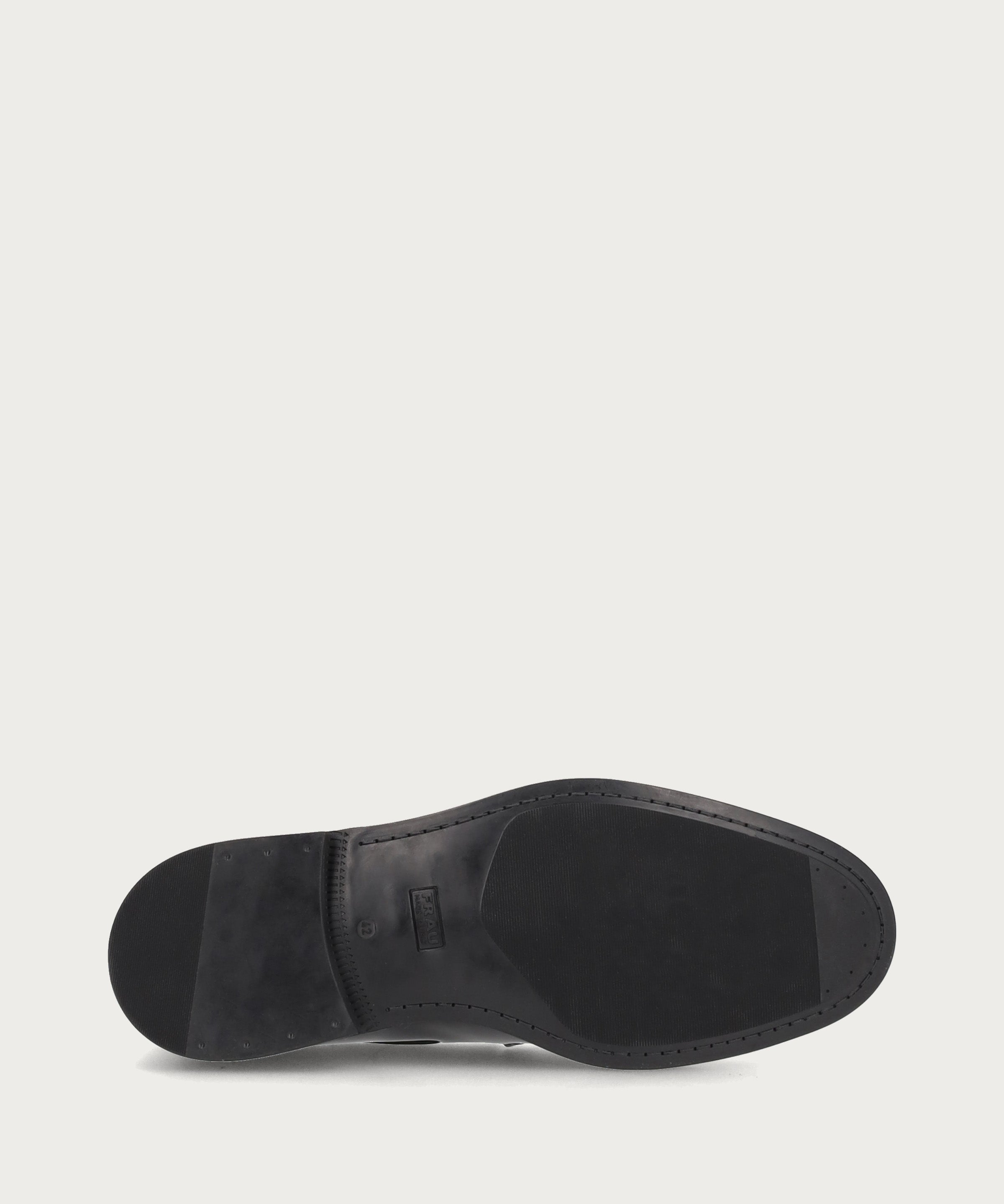 Men's elegant polished black calfskin loafers with tassels