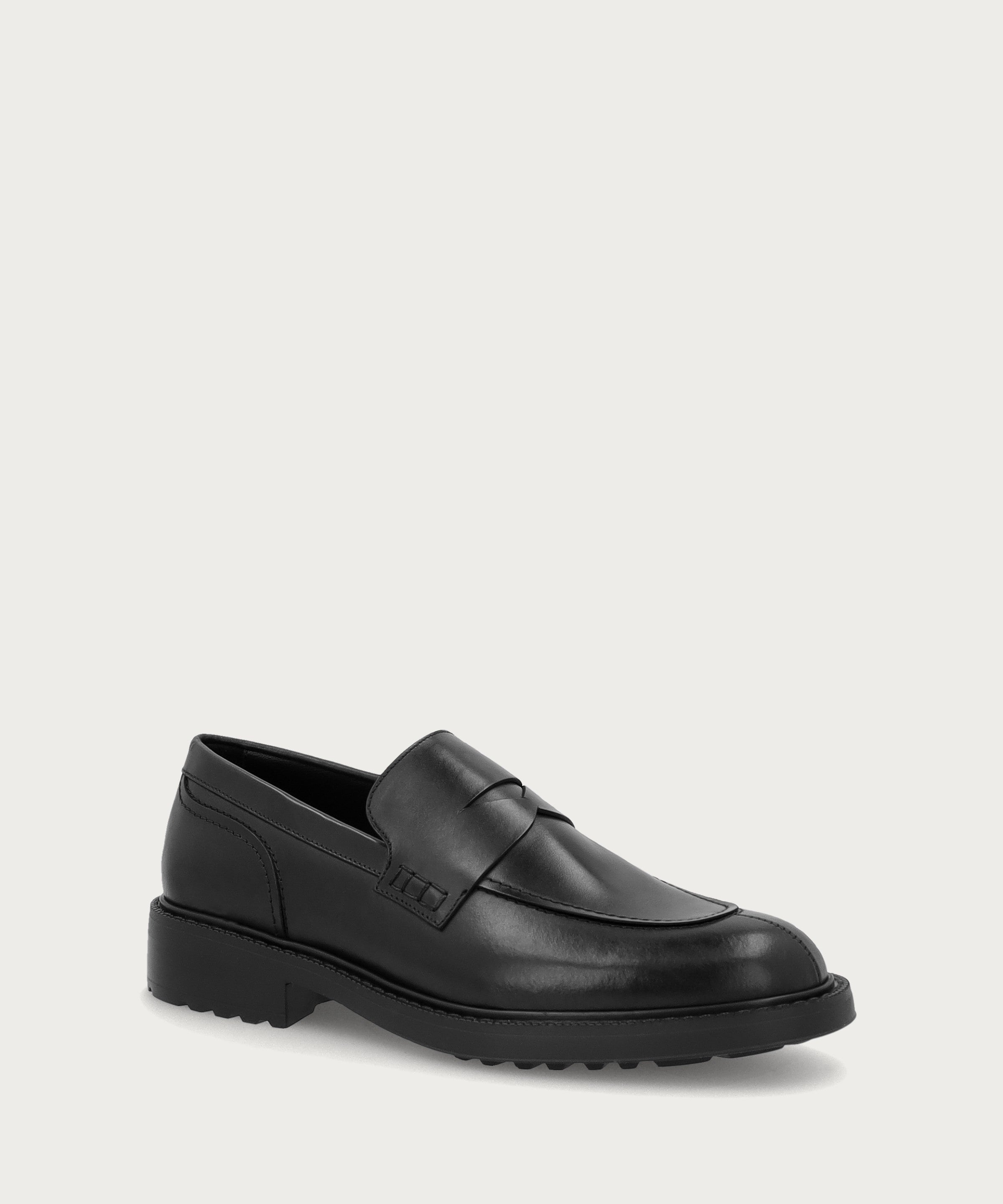 Mocassini uomo in pelle di vitello con fiore naturale nera
