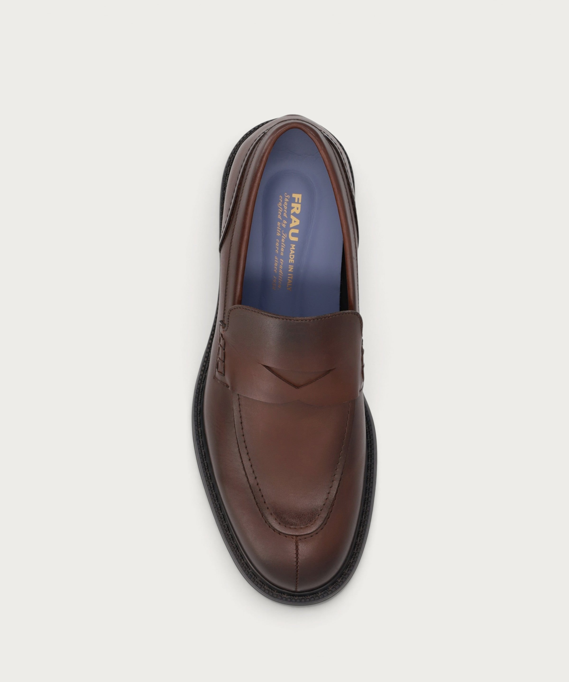 Mocassini uomo in pelle di vitello con fiore naturale marrone