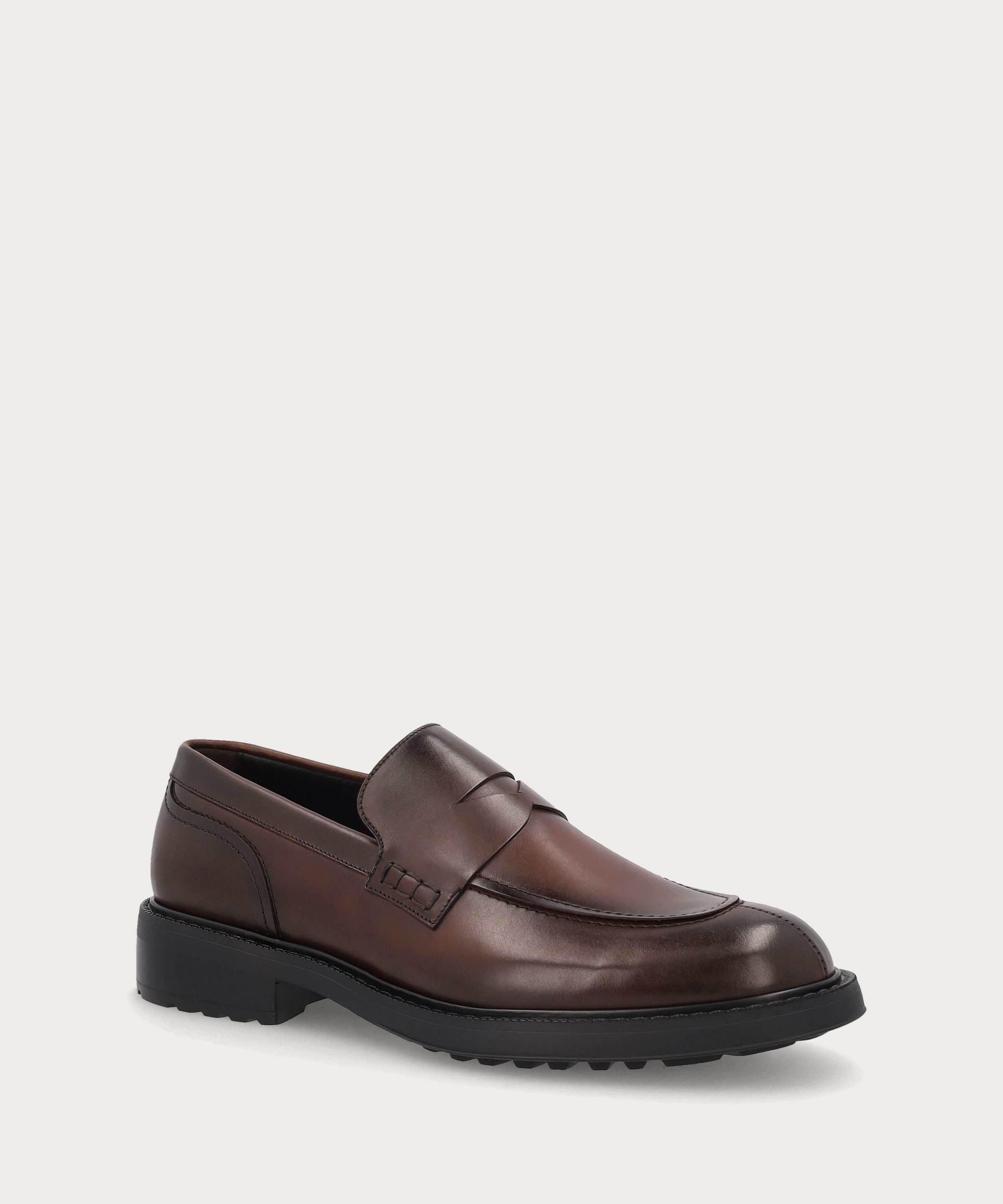 Mocassini uomo in pelle di vitello con fiore naturale marrone