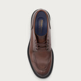 Men's lace-up ankle boots in airbrushed brown calfskin