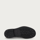 Black gathered loafers in soft natural grain leather
