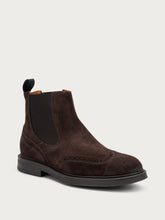 Men's brown suede Beatle boots with wing-tip design - Pepper | FRAU