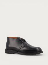 Men's smart-casual black leather lace-up ankle boots - Black | FRAU