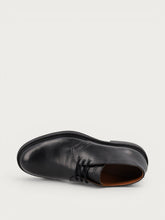 Men's smart-casual black leather lace-up ankle boots - Black | FRAU