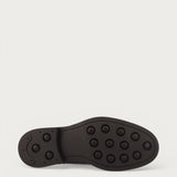 Herren-Schnurschuhe im Schwalbenschwanz-Design aus Leder in Dunkelbraun