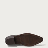 Brown leather Texan ankle boots with zip