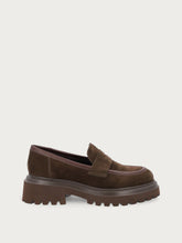 Women's brown suede loafers with chunky sole - Cocoa | FRAU
