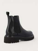 Damen-Beatle-Boots aus Leder in Schwarz mit Chunky-Sohle - Schwarz | FRAU