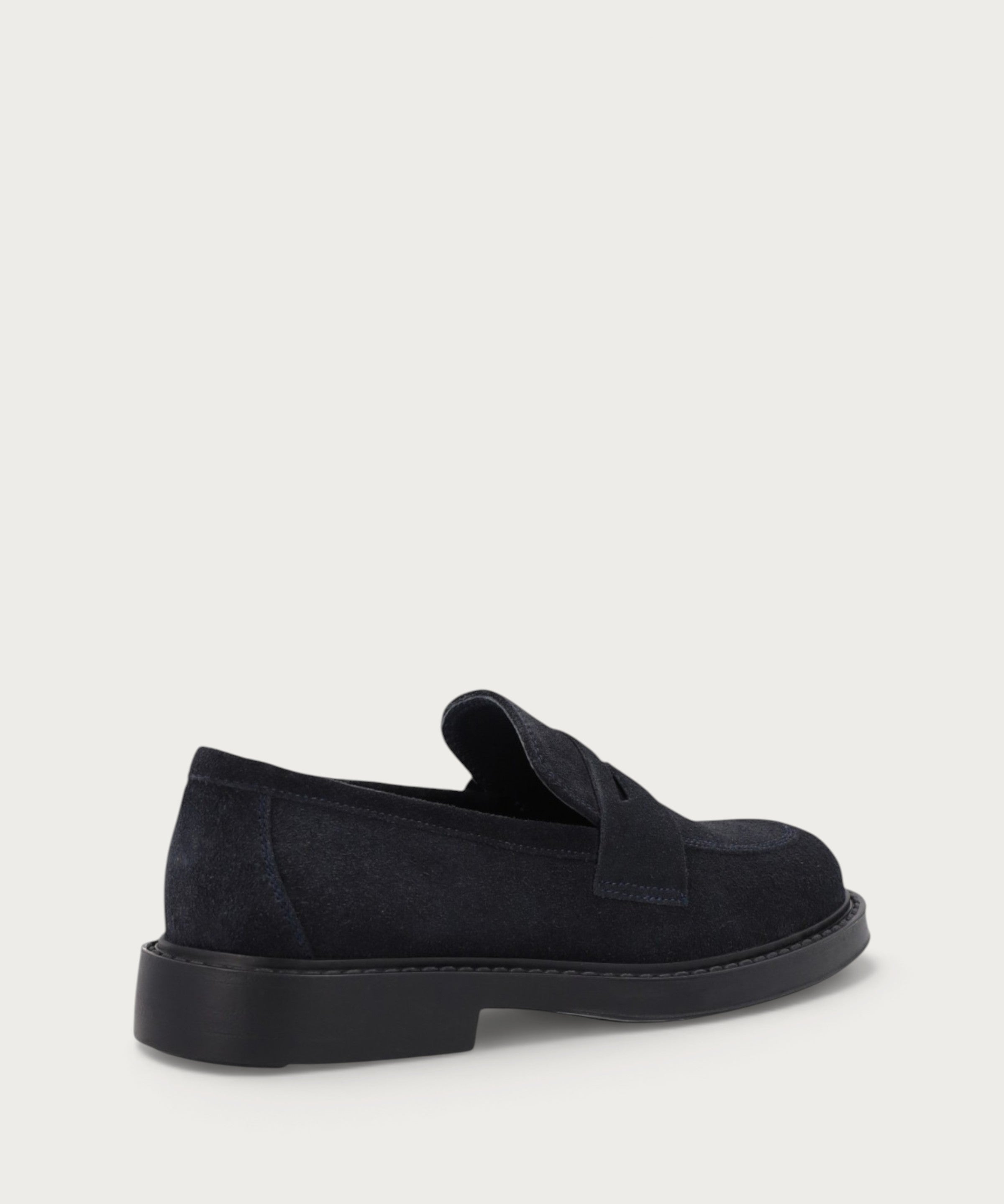 Basic-Damen-Mokassins aus Veloursleder in Blau