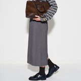 Stringate donna con frangia in pelle blu