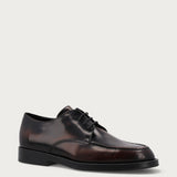 Allacciate donna in pelle lucida marrone