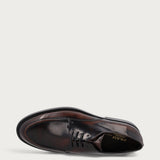 Allacciate donna in pelle lucida marrone