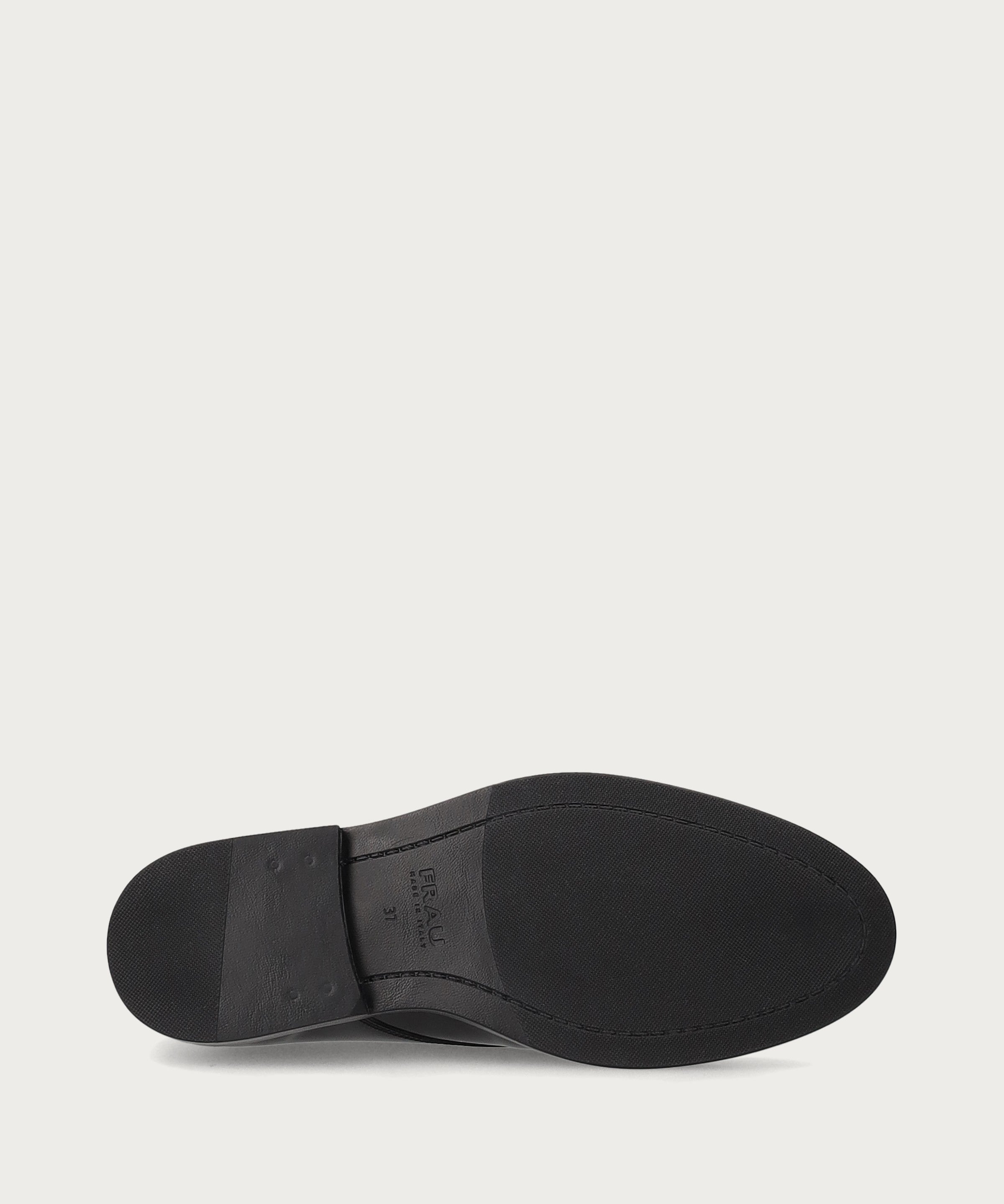 Women's polished black leather lace-ups