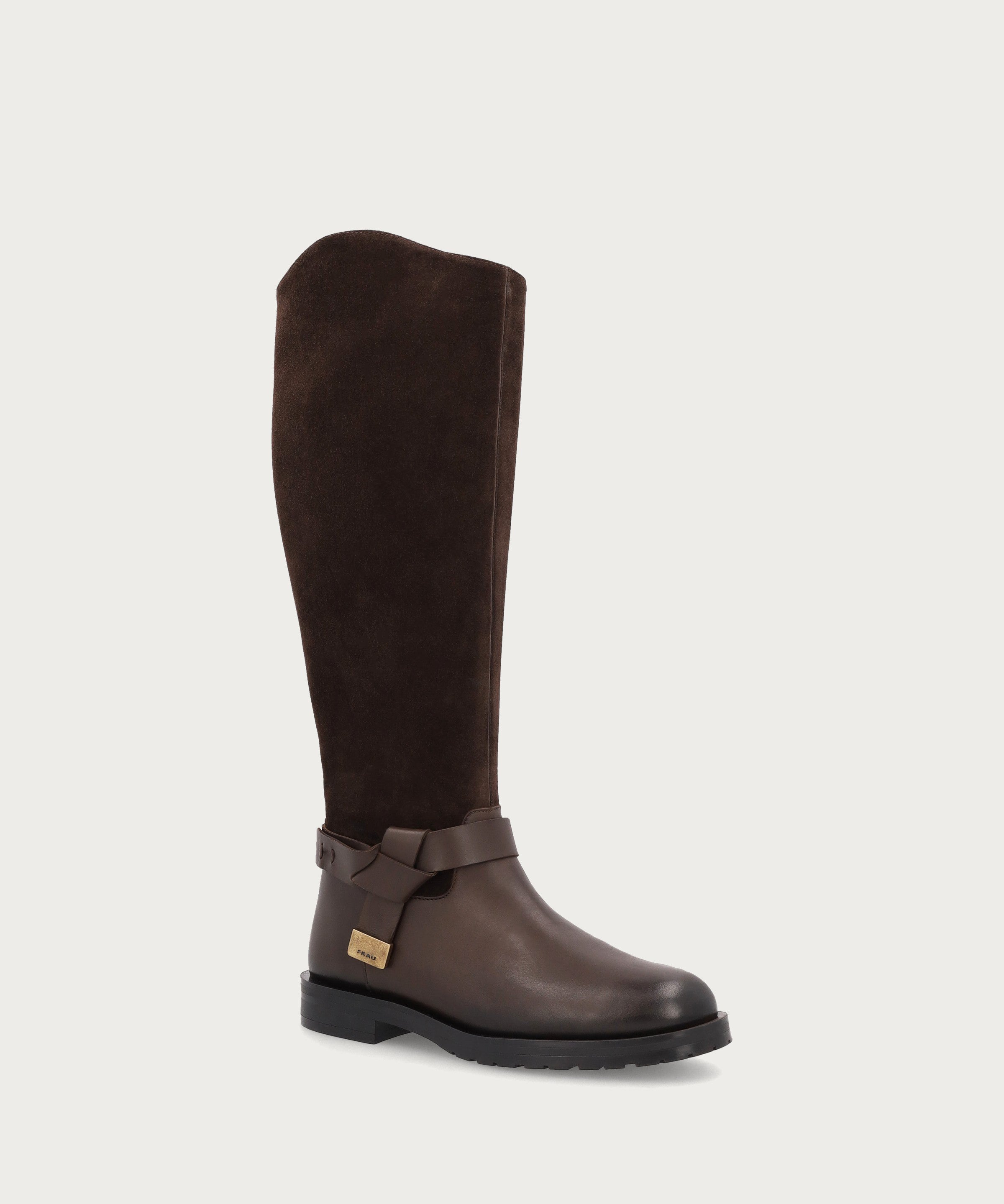 Women's brown suede riding boots