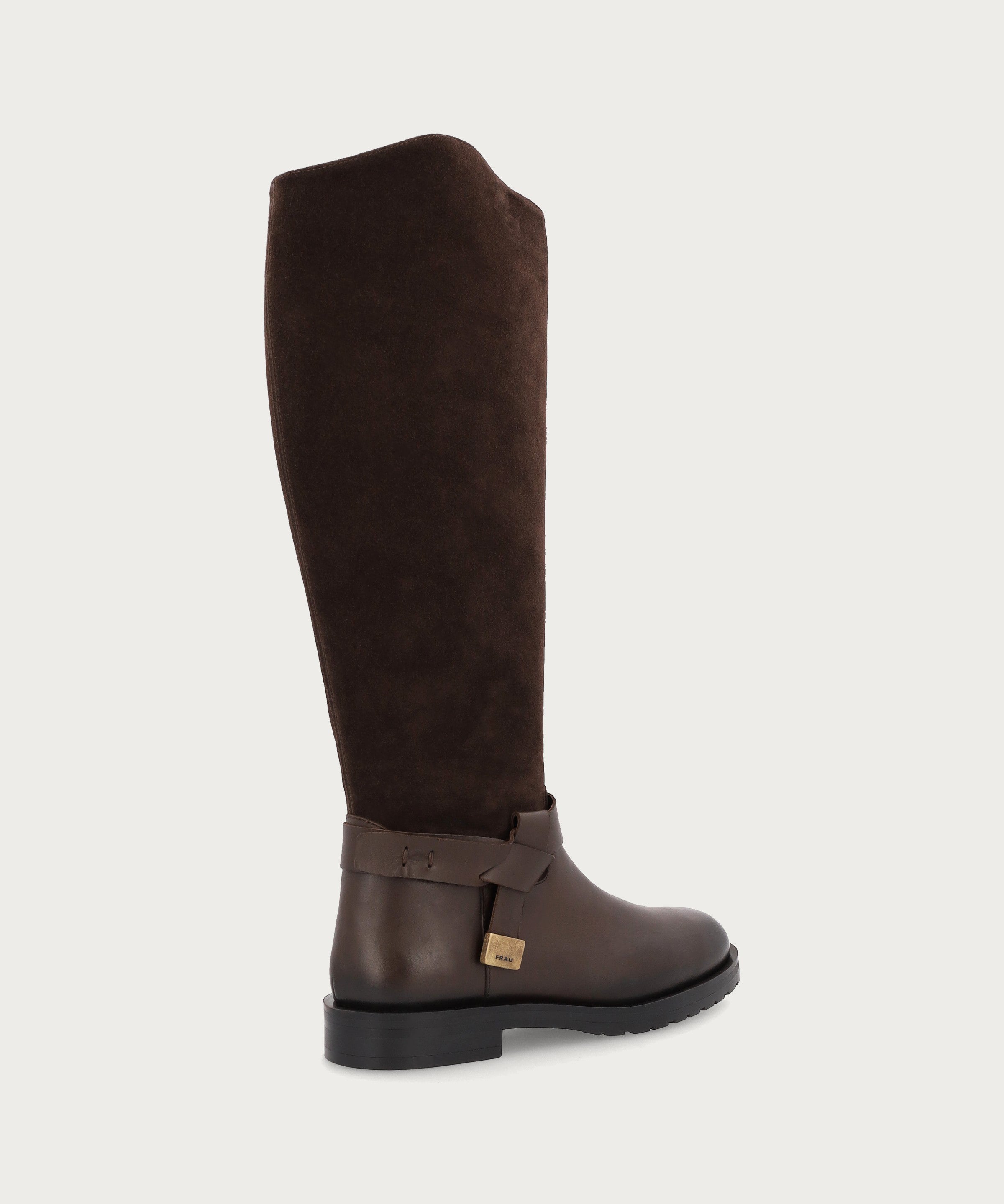 Women's brown suede riding boots