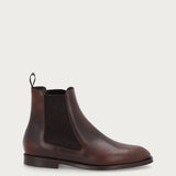 Beatles eleganti donna in pelle marrone sfumata