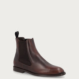 Beatles eleganti donna in pelle marrone sfumata