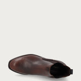 Beatles eleganti donna in pelle marrone sfumata
