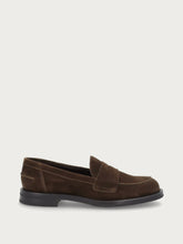 Mocassini classici donna in pelle scamosciata marrone - Cacao | FRAU
