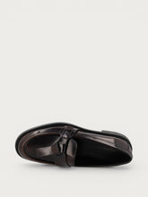 Women's brown brushed leather loafers with tie detail - Cocoa | FRAU