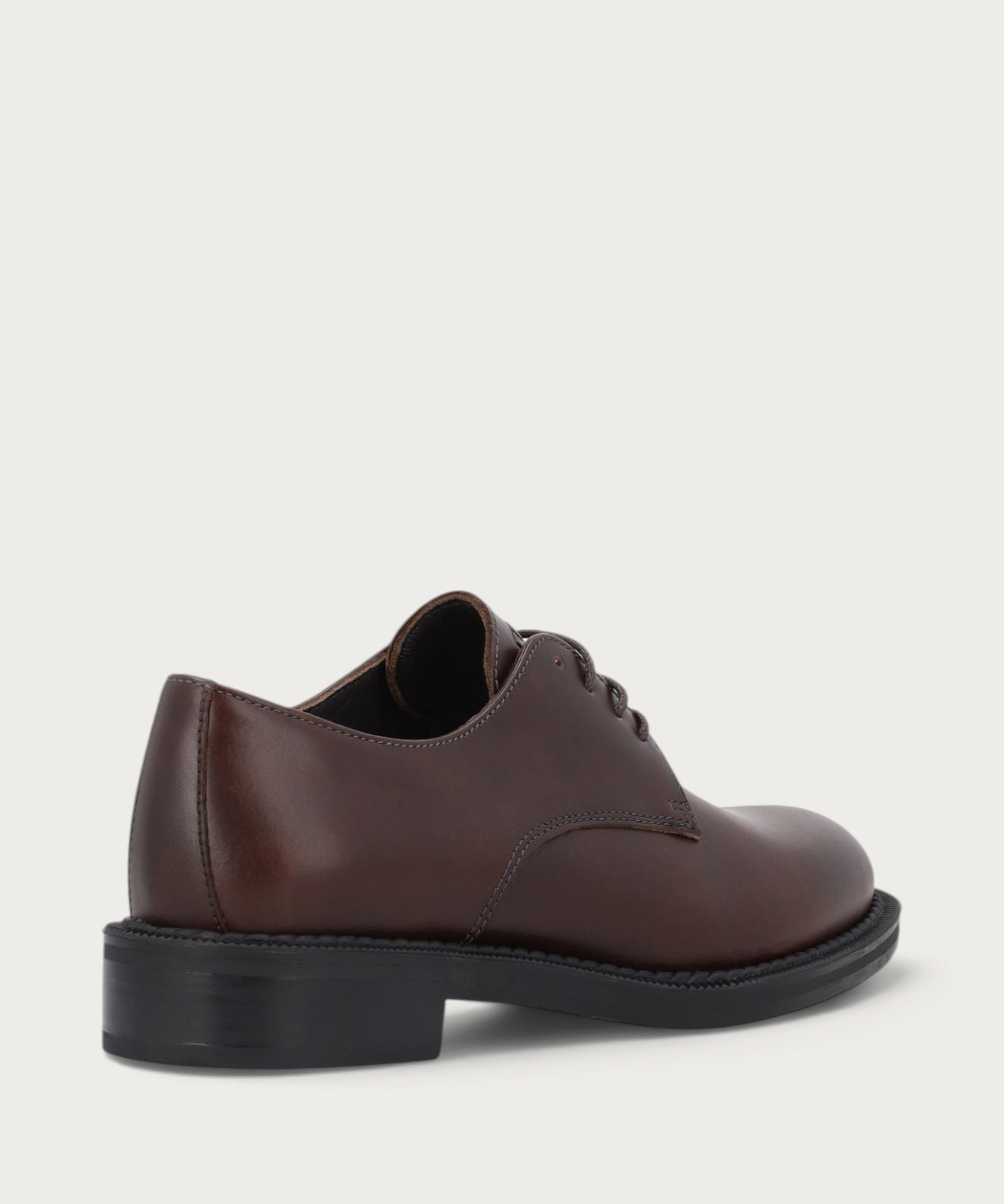 Damen-Oxford-Schuhe aus Glattleder in Braun