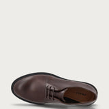 Women's plain brown leather Oxford shoes