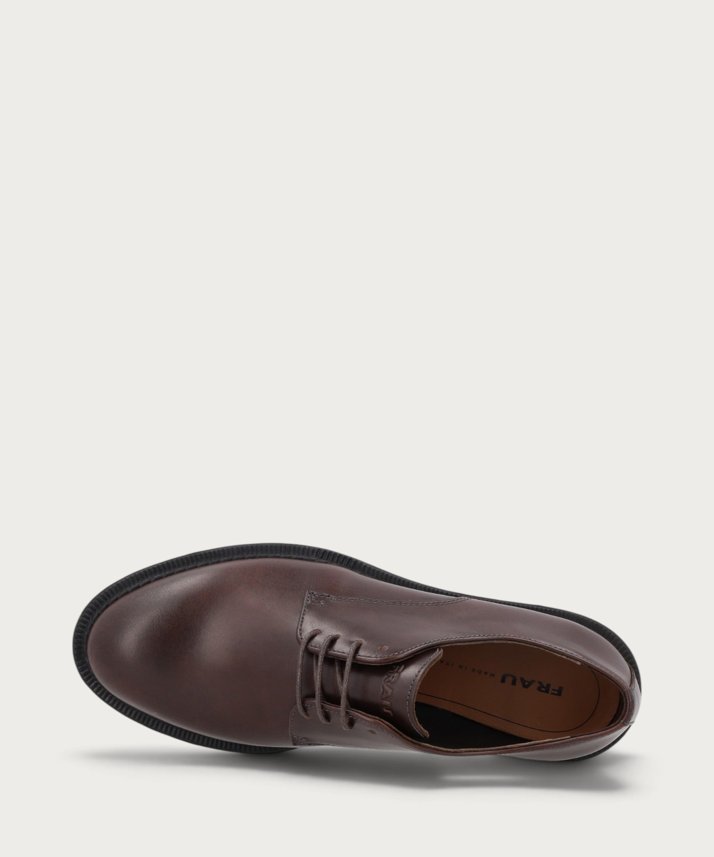 Damen-Oxford-Schuhe aus Glattleder in Braun
