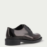 Women's smoky burgundy brushed leather Oxford shoes