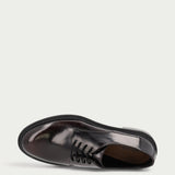 Women's smoky burgundy brushed leather Oxford shoes