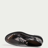 Women's smoky brown brushed leather Oxford shoes