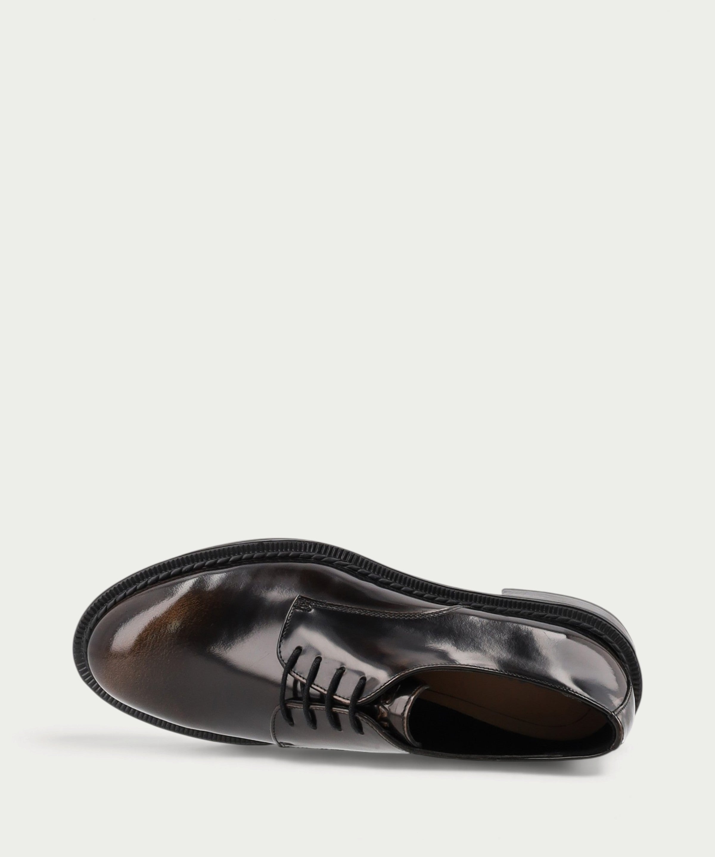 Women's smoky brown brushed leather Oxford shoes