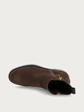 Stivaletti donna in pelle scamosciata marrone con zip - Cacao | FRAU