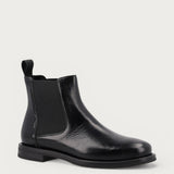 Women's minimal black polished leather Beatle boots