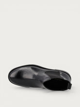 Women's minimal black polished leather Beatle boots - Black | FRAU