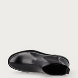 Women's minimal black polished leather Beatle boots