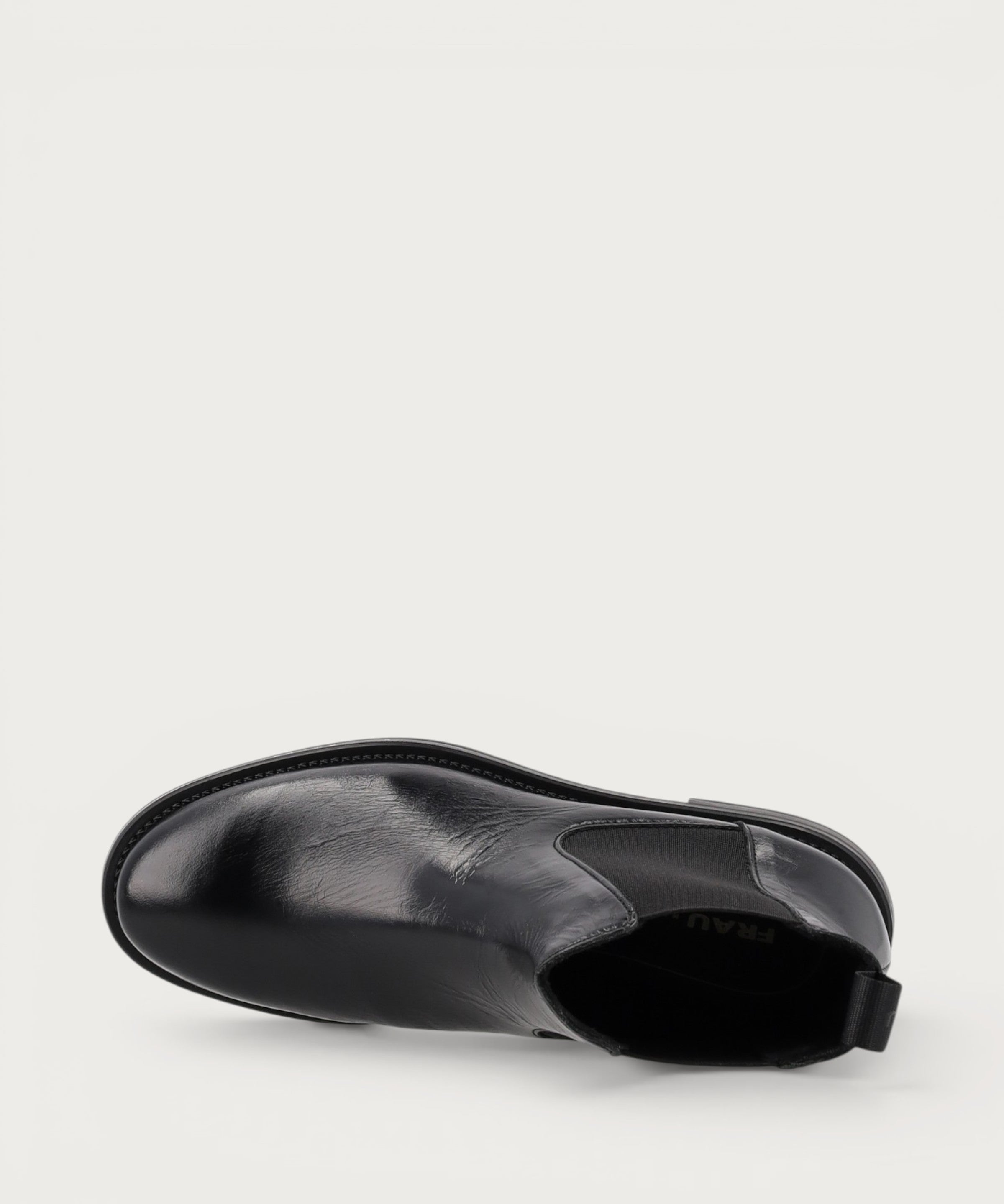 Women's minimal black polished leather Beatle boots