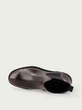 Women's minimal brown polished leather Beatle boots - Chocolate | FRAU