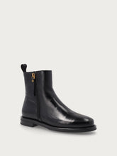 Stivaletti donna in pelle lucida nera con zip - Black | FRAU