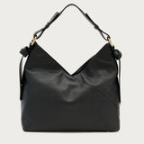 Large soft black leather shoulder bag