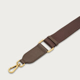 Small brown suede and synthetic shoulder bag